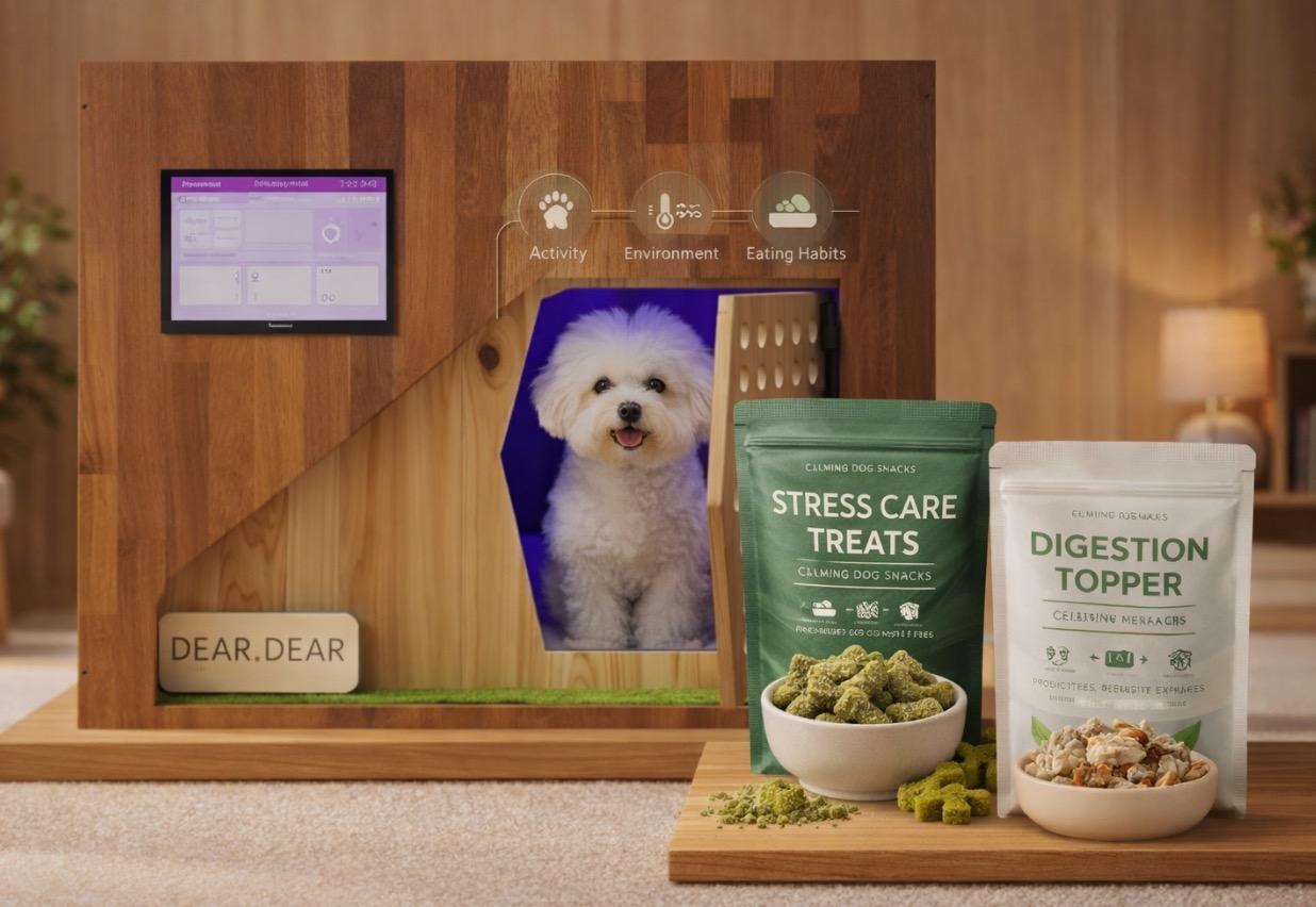 PAWSENSE 스마트 펫하우스와 기능성 간식